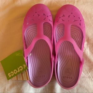 Crocs Women's Carlie MJ Flower Mary Jane Flats